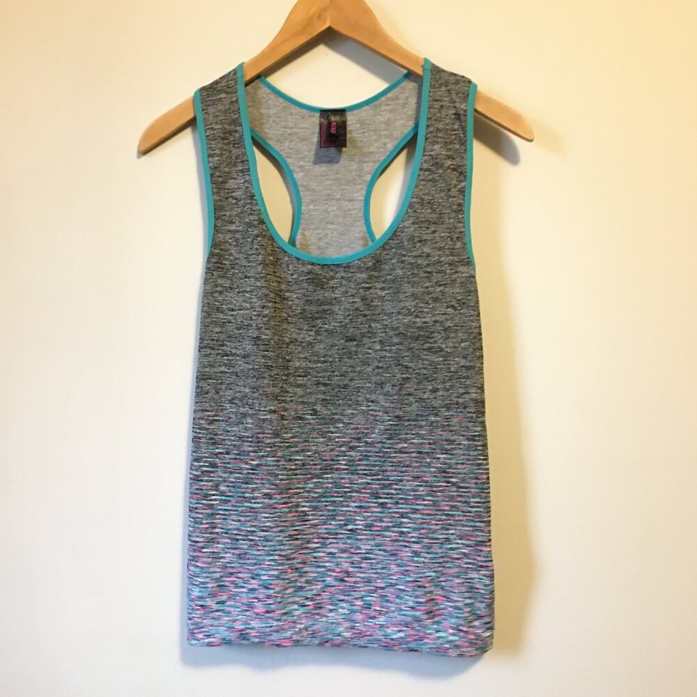 Kokkiri Multicolour Rainbow Sporty Racerback Active Tank Top